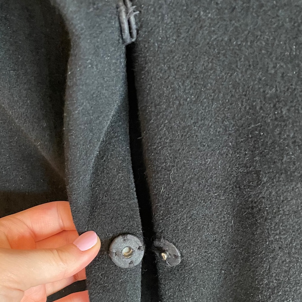 $210 CALVIN KLEIN BELTED ANGORA & WOOL COAT - Picture 3 of 9